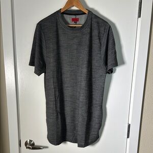 Killion Men's Gray T-Shirt Long-Line with Pockets